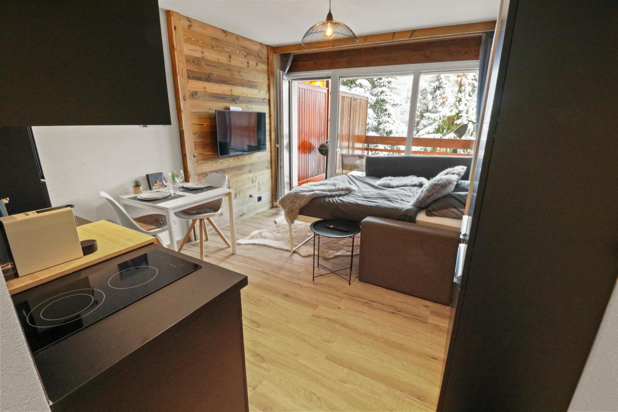 Joli Studio Avec Parking Gratuit Crans-Montana Dış mekan fotoğraf